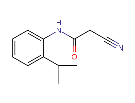 Molecular Structure of 87165-41-1 (Acetamide, 2-cyano-N-[2-(1-methylethyl)phenyl]-)