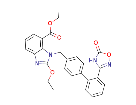 Molecular Structure of 1403474-70-3 (1H-BenziMidazole-7-carboxylic acid, 1-[[2'-(2,5-dihydro-5-oxo-1,2,4-oxadiazol-3-yl)[1,1'-biphenyl]-4-yl]Methyl] -2-ethoxy-, ethyl ester)