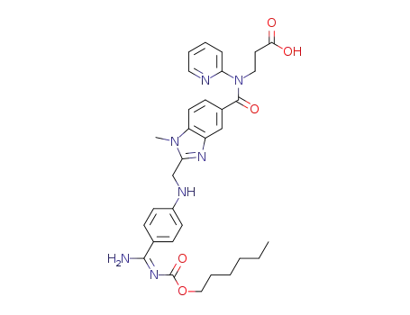3-({2-[(4-{amino-[(E)-hexyloxycarbonylimino]methyl}-phenylamino)methyl]-1-methyl-1H-benzoimidazole-5-carbonyl}pyridin-2-yl-amino)propionic acid