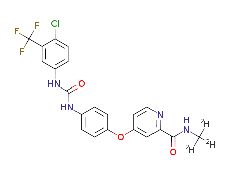 N-(4-chloro-3-(trifluoromethyl)phenyl)-N'-(4-(2-(N-(methyl-d3)aminoformyl)-4-pyridyloxy)phenyl)urea