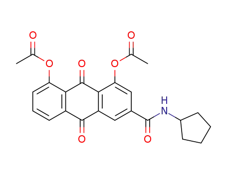 3-(cyclopentylcarbamoyl)-9,10-dioxo-9,10-dihydroanthracene-1,8-diyl diacetate