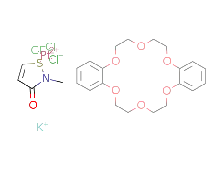 K(dibenzo-18-crown-6)[(2-methylisothiazol-3(2H)-one)PtCl3]