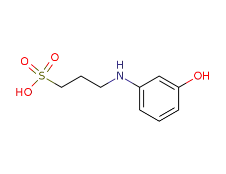 Molecular Structure of 52962-41-1 (1-Propanesulfonic acid, 3-[(3-hydroxyphenyl)amino]-)