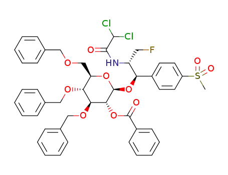 2,2-dichloro-N-[(1R,2S)-3-fluoro-1-(2-O-benzoyl-3,4,6-tri-O-benzyl-β-D-glucopyranosyloxy)-1-(4-methanesulfonylphenyl)propan-2-yl]acetamide