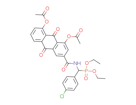 8-acetyloxy-3-({[(4-chlorophenyl)(diethoxyphosphoryl)methyl]amino}carbonyl)-9,10-dioxo-9,10-dihydro-1-anthracenyl acetate