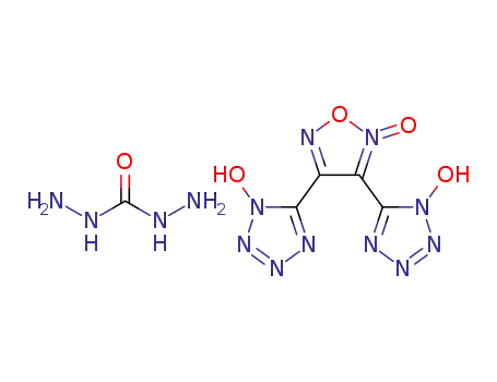 diaminouronium bis(1-oxidotetrazolyl)furoxane dihydrate
