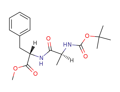 Molecular Structure of 2280-66-2 (L-Phenylalanine, N-[(1,1-dimethylethoxy)carbonyl]-L-alanyl-, methyl ester)