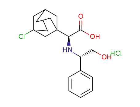 (2S)-[3-chlorotricyclo[3.3.1.13'7]dec-1-yl]-[((1S)-2-hydroxy-1-phenylethyl)amino]ethanoic acid hydrochloride