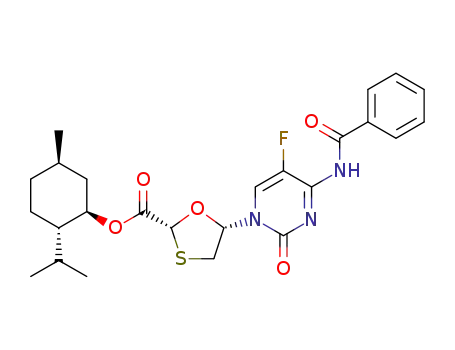(1R,2S,5R)-2-isopropyl-5-methylcyclohexyl (2R,5S)-5-[5-fluoro-2-oxo-4-(phenylcarboxamido)-1,2-dihydro-1-pyrimidinyl]-1,3-oxathiolane-2-carboxylate