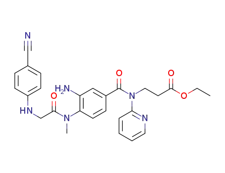 3-amino-4-[N-[2-(4-cyanophenylamino)acetyl]-N-methylamino]benzoic acid N-(2-pyridyl)-N-(2-ethoxycarbonylethyl)amide