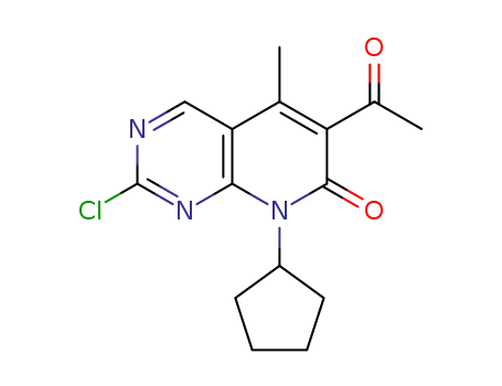 1-(2-chloro-8-cyclopentyl-5-methyl-7-oxo-1,3,8-triaza-8H-naphth-6-yl)-1-ethanone