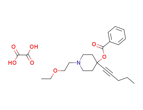 1-(2-ethoxyethyl)-4-(pentyn-1-yl)-4-benzoyloxypiperidine oxalate