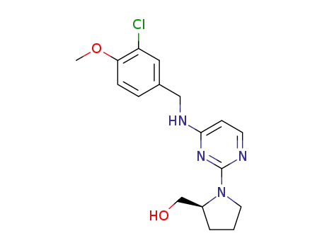 4-[(3-chloro-4-methoxybenzyl)amino]-2-[2-(hydroxymethyl)-1-pyrrolidinyl]pyrimidine