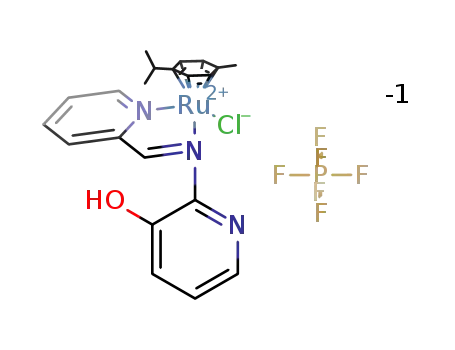 [(η6-p-cymene)RuCl(κ2-N,N-2-[(pyridin-2-ylmethylene)amino]pyridin-3-ol)]·PF6