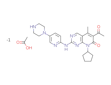 6-acetyl-8-cyclopentyl-5-methyl-2-((5-(piperazin-1-yl)pyridin-2-yl)amino)pyrido[2,3-d]pyrimidin-7(8H)-one acetate