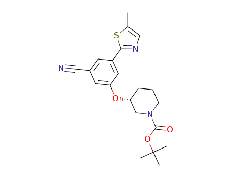 tert-butyl (3R)-3-[3-cyano-5-(5-methyl-1,3-thiazol-2-yl)phenoxy]piperidine-1-carboxylate