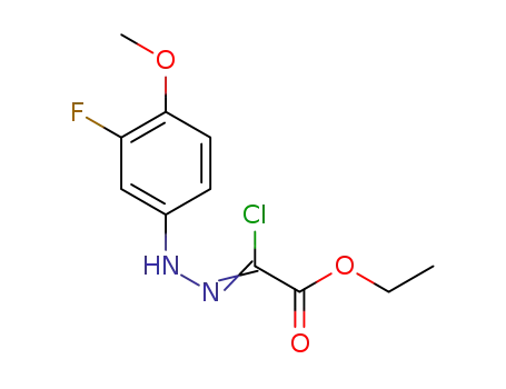 2-chloro-2-(2-(3-fluoro-4-methoxyphenyl)hydrazono)acetic acid ethyl ester