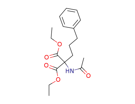 Molecular Structure of 52161-73-6 (Propanedioic acid, (acetylamino)(3-phenylpropyl)-, diethyl ester)