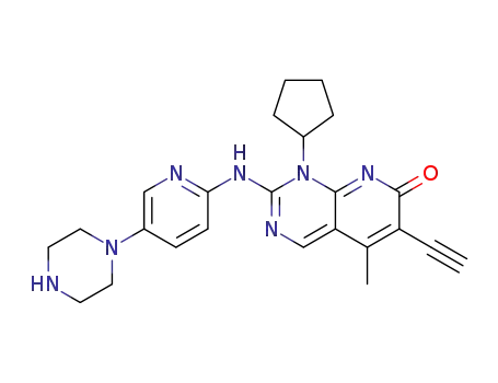 N-cyclopentyl-5-methyl-2-[[5-(1-piperazinyl)-2-pyridyl]amino]-6-ethynylpyrido[2,3-d]pyrimidin-7-one