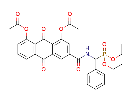 O,O'-diethyl {[2-(4,5-diacetyl-9,10-dioxo-9,10-dihydroanthrylamino)acetamido](phenyl)methyl}phosphonate
