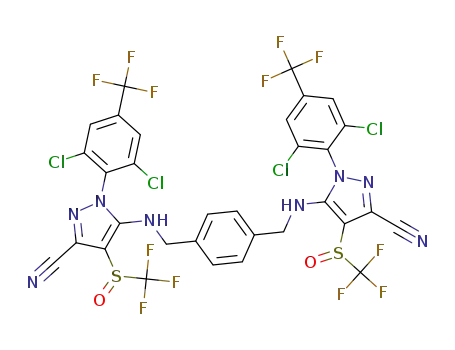 N-bis(1-(2,6-dichloro-4-trifluoromethylphenyl)-3-cyano-4-trifluoromethylsulfinyl-1H-pyrazol-5ylamino)benzyl