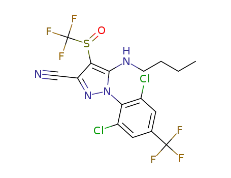 N-5-butylamino-1-(2,6-dichloro-4-trifluoromethylphenyl)-3-cyano-4-trifluoromethylsulfinyl-1H-pyrazole