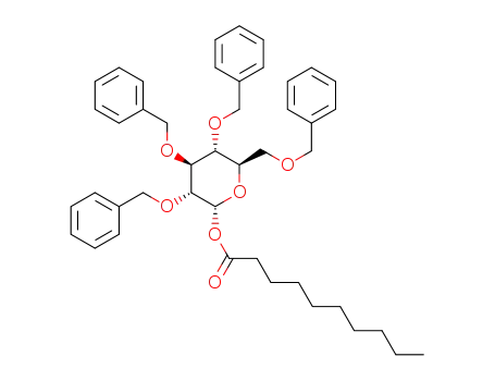 (2R,3R,4S,5R,6R)-3,4,5-tris(benzyloxy)-6-((benzyloxy)methyl)tetrahydro-2H-pyran-2-yl decanoate