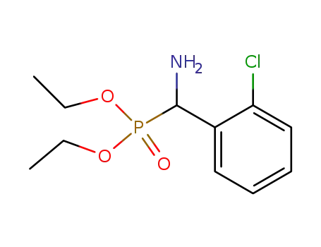 Molecular Structure of 189180-18-5 (Phosphonic acid, [amino(2-chlorophenyl)methyl]-, diethyl ester)