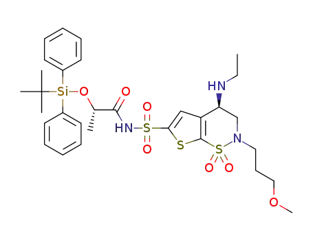 (2S)-2-[(tert-butyldiphenylsilyl)oxy]-N-{[(4R)-4-(ethylamino)-2-(3-methoxypropyl)-1,1-dioxo-2H,3H,4H-1λ6-thieno[3,2-e][1,2]thiazin-6-yl]sulfonyl}propanamide