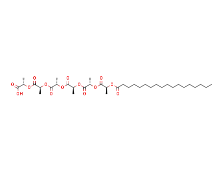 octadecanoic acid (S)-1-[(S)-1-((S)-1-{(S)-1-[(S)-1-((S)-1-carboxy-ethoxycarbonyl)ethoxycarbonyl]ethoxycarbonyl}ethoxycarbonyl)ethoxycarbonyl]ethyl ester