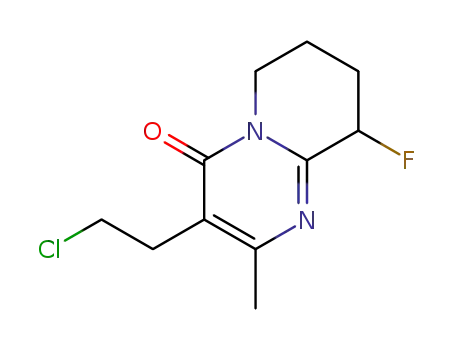 3-(2-chloroethyl)-9-fluoro-2-methyl-6,7,8,9-tetrahydro-4H-pyrido[1,2-a]pyrimidin-4-one