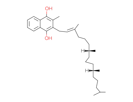 Molecular Structure of 572-96-3 ([R-[R*,R*-(E)]]-2-methyl-3-(3,7,11,15-tetramethylhexadec-2-enyl)naphthalene-1,4-diol)