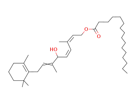 (+/-)-9-palmitoyloxy-3.7-dimethyl-1-(2.2.6-trimethyl-cyclohexen-(6)-yl)-nonatrien-(2ξ.5c.7c)-ol-(4)