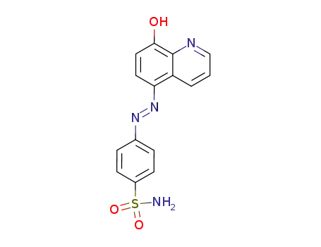 Molecular Structure of 16588-39-9 (4-[2-(8-oxoquinolin-5(8H)-ylidene)hydrazino]benzenesulfonamide)