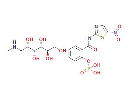 2-(5-nitrothiazol-2-ylcarbamoyl)phenyl dihydrogen phosphate methylglucamine salt