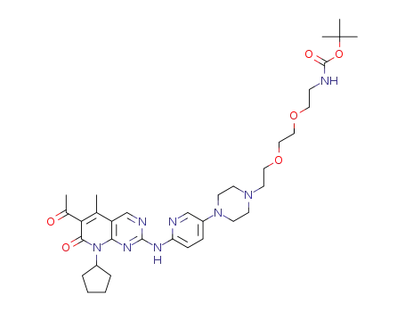 tert-butyl (2-(2-(2-(4-(6-((6-acetyl-8-cyclopentyl-5-methyI-7-oxo-7,8-dihydropyrido[2,3-d]pyrimidin-2-yl)amino)pyridin-3-yl)piperazin-1-yl)ethoxy)ethoxy)ethyl)carbamate