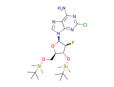 6-amino-2-chloro-9-(2'-deoxy-2'-fluoro-3',5'-di-O-tert-butyldimethylsilyl-β-D-arabinofuranosyl)-9H-purine