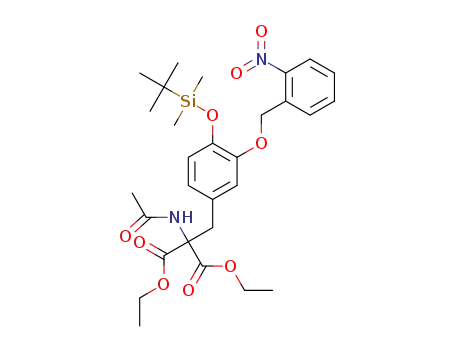 diethyl 2-acetamido-2-{4-[(tert-butyldimethylsilyl)oxy]-3-[(2-nitrobenzyl)oxy]benzyl}malonate