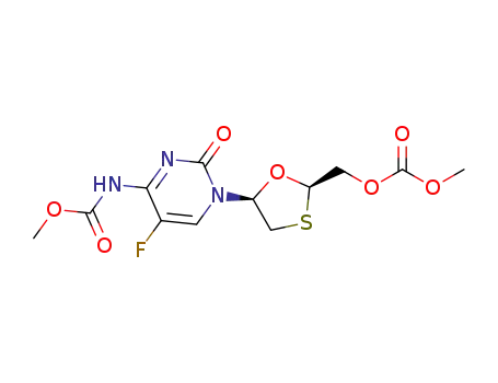 methyl (5-fluoro-1-((2R,5S)-2-(((methoxycarbonyl)oxy)methyl)-1,3-oxathiolan-5-yl)-2-oxo-1,2-dihydropyrimidin-4-yl)carbamate