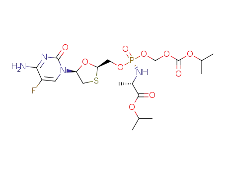 isopropyl (2S)‐2‐{[(R)‐[(2R,5S)‐5‐(4‐amino‐5‐fluoro‐2‐oxopyrimidin‐1‐yl)‐1,3‐oxathiolan‐2‐yl]methoxy([(isopropoxycarbonyl)oxy]methoxy)phosphoryl]amino}propanoate