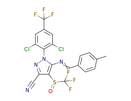 1-(2,6-dichloro-4-(trifluoromethyl)phenyl)-5-((4-methylbenzylidene)amino)-4-((trifluoromethyl)sulfinyl)-1H-pyrazole-3-carbonitrile