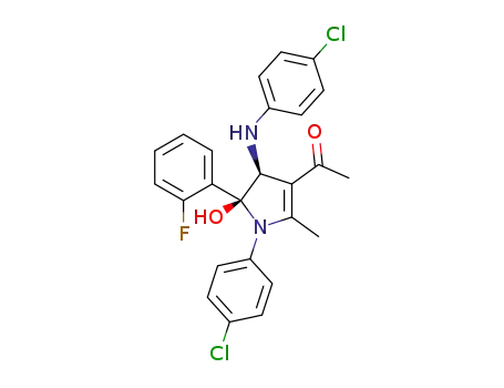 1-{1-(4-chlorophenyl)-4-[(4-chlorophenyl)amino]-5-(2-fluorophenyl)-5-hydroxy-2-methyl-4,5-dihydro-1H-pyrrol-3-yl}ethan-1-one