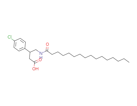 3-(4-chlorophenyl)-4-palmitamidobutanoic acid