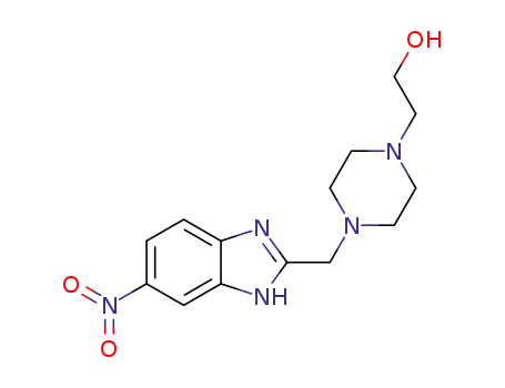 2-(4-((6-nitro-1H-benzo[d]imidazol-2-yl)methyl)piperazin-1-yl)ethan-1-ol