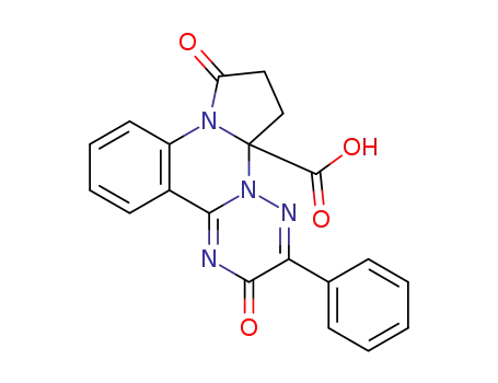 2,8-dioxo-3-phenyl-7,8-dihydro-2H-pyrrolo[1,2-a][1,2,4]triazino[2,3-c]quinazoline-5a(6H)-carboxylic acid