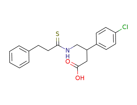 3-(4-chlorophenyl)-4-(3-phenylpropanethioamido)butanoic acid