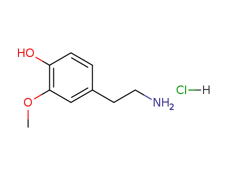 Molecular Structure of 1477-68-5 (3-O-Methyldopamine hydrochloride)