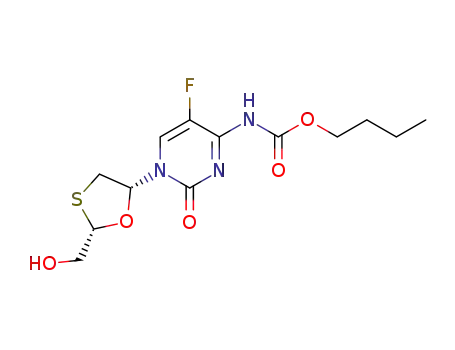 butyl (5-fluoro-1-((2S,5R)-2-(hydroxymethyl)-1,3-oxathiolan-5-yl)-2-oxo-1,2-dihydropyrimidin-4-yl)carbamate