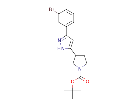 tert-butyl 3-(3-(3-bromophenyl)-1H-pyrazol-5-yl)pyrrolidine-1-carboxylate
