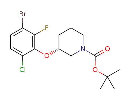 (R)-tert-butyl 3-(3-bromo-6-chloro-2- fluorophenoxy)piperidine-1-carboxylate